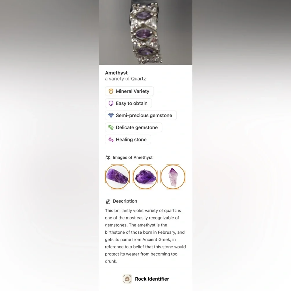 Diamond Silver Amethyst Huggie 
Hoop Earrings - Picture 9 of 9
